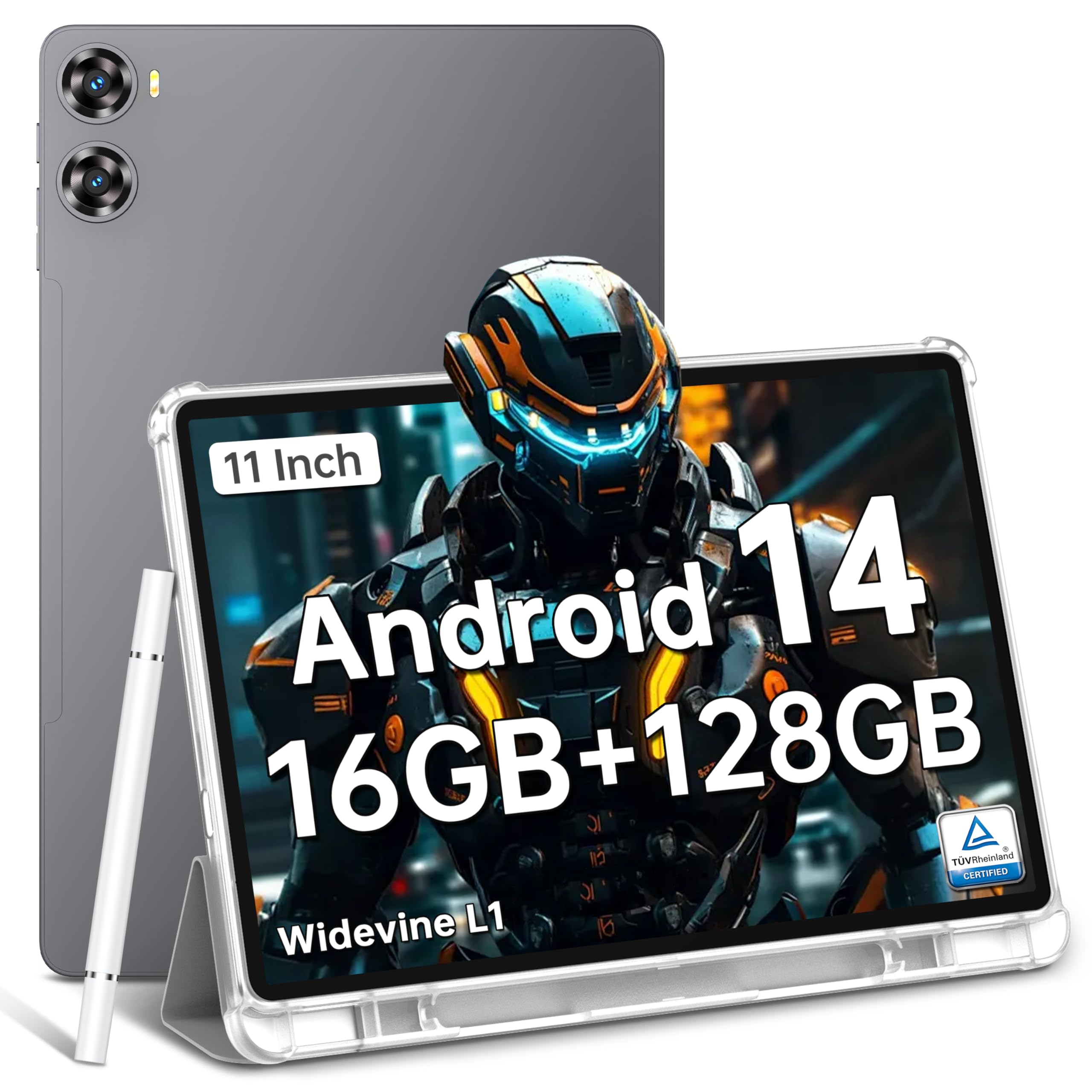 OUKITEL OT9 Android 14 Tablets, 16GB+128GB(1TB TF) Octa-Core 11
