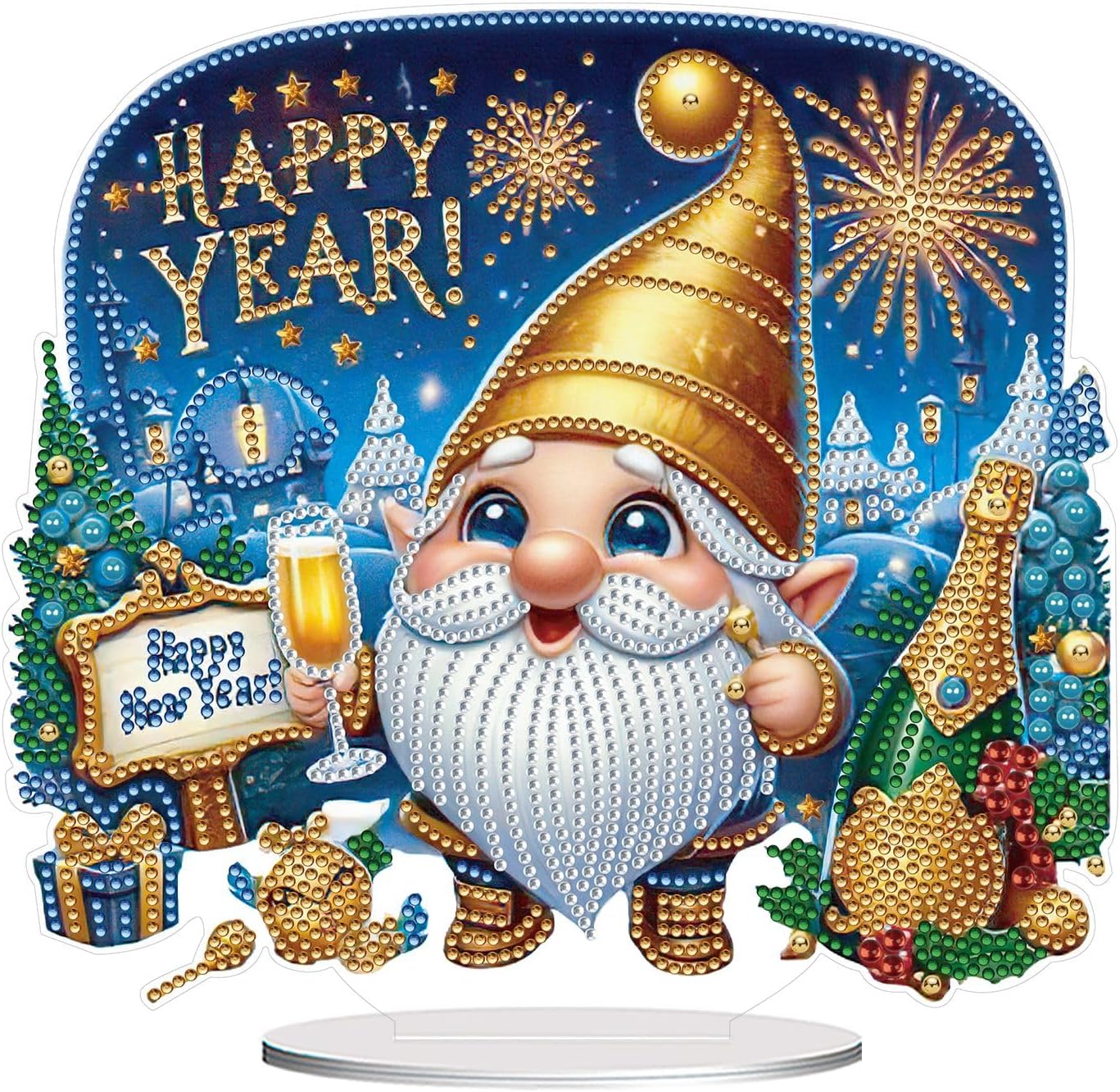 Lebartm DIY Diamant Desktop Ornament Weihnachten Speziell geformter