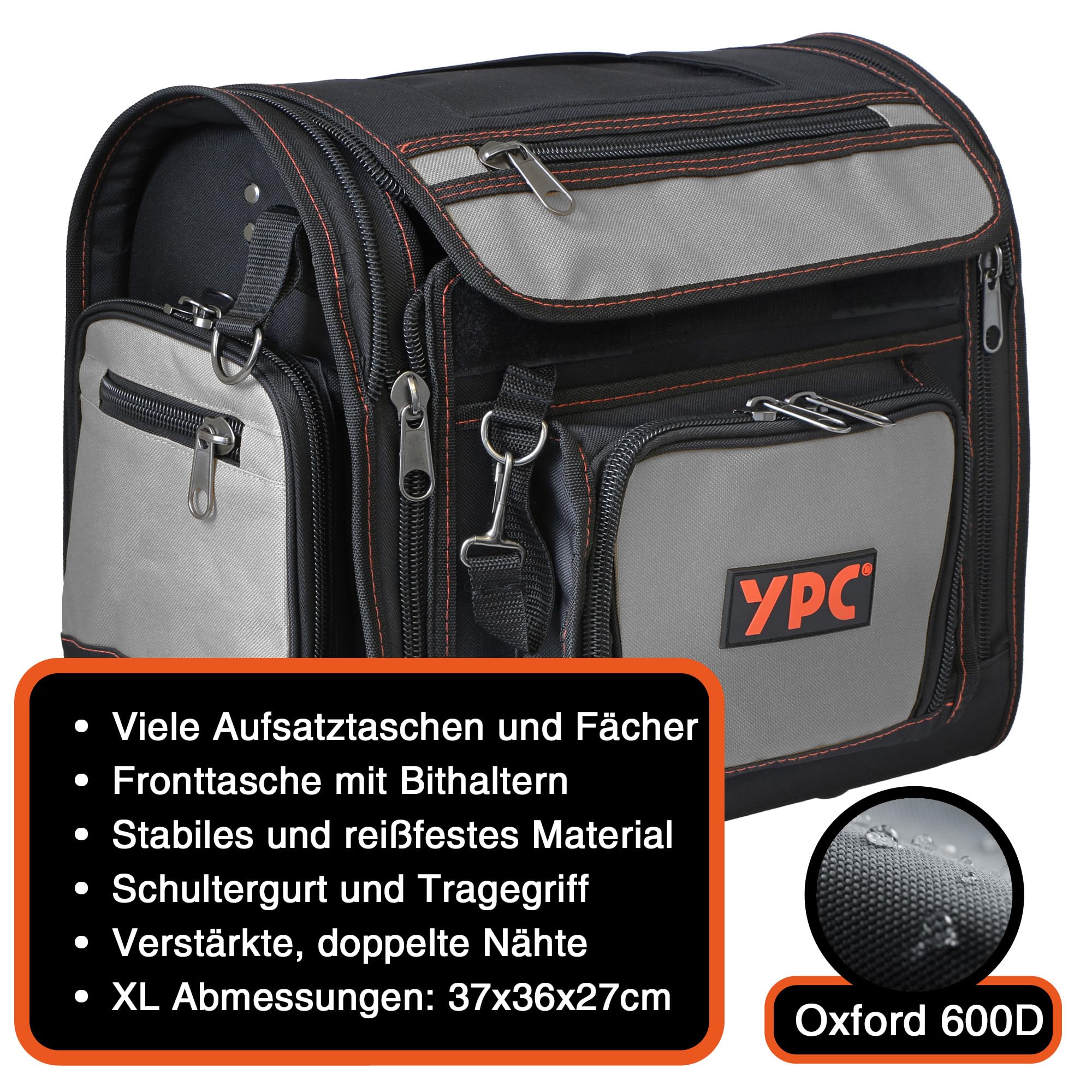 Produktbild von Umhängetasche Für Werkzeug YPC Operator Werkzeugtasche XL - Wasserdichte Umhängetasche 40x32x20cm YPC Operator XL Wasserdicht 40x32x20cm 20kg Tragkraft Oxford