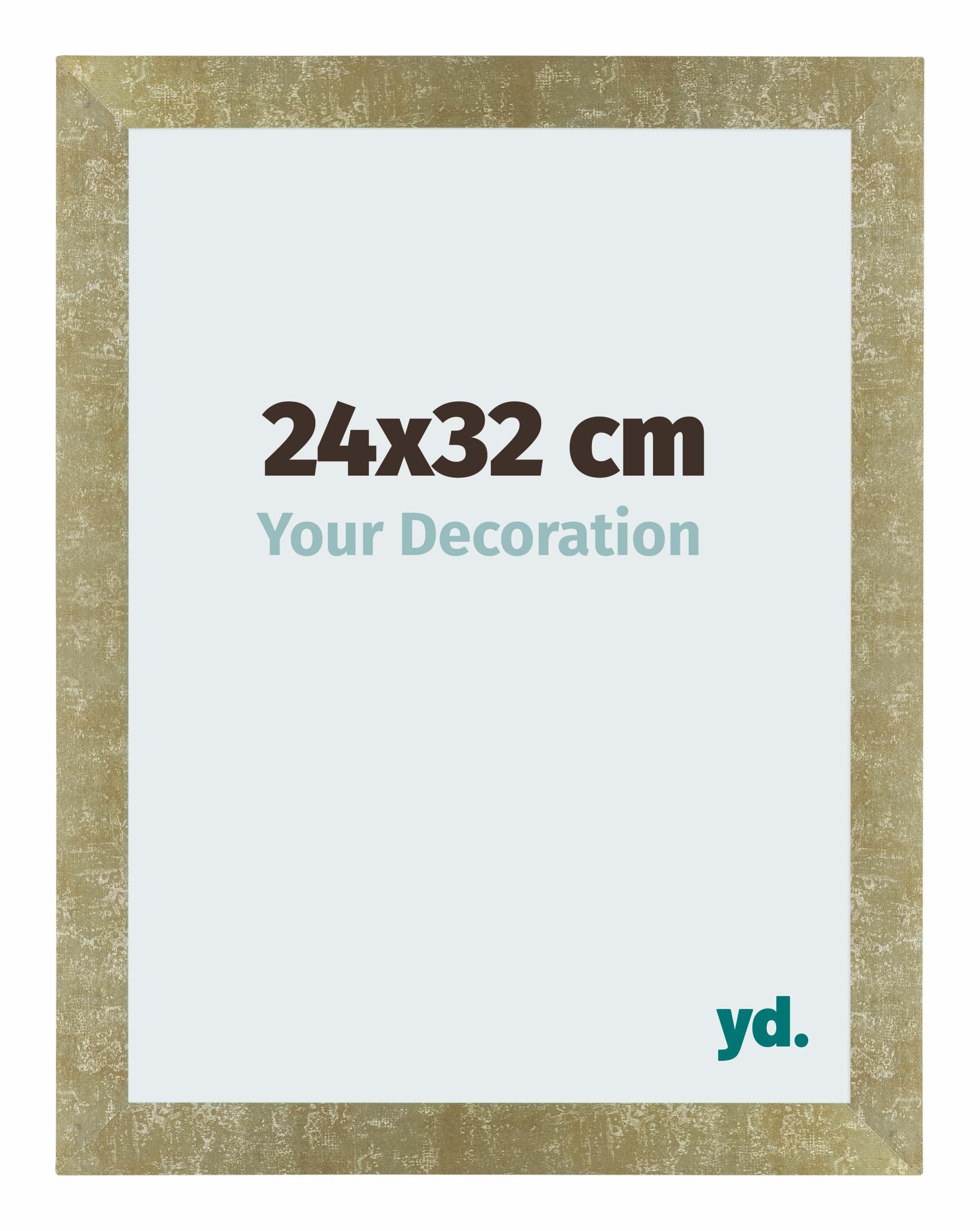 Your Decoration - Picture Frame 24x32 cm - Gold Antique - Decorative Wall Frame in MDF with Antireflection - Frame 24x32 - Mura