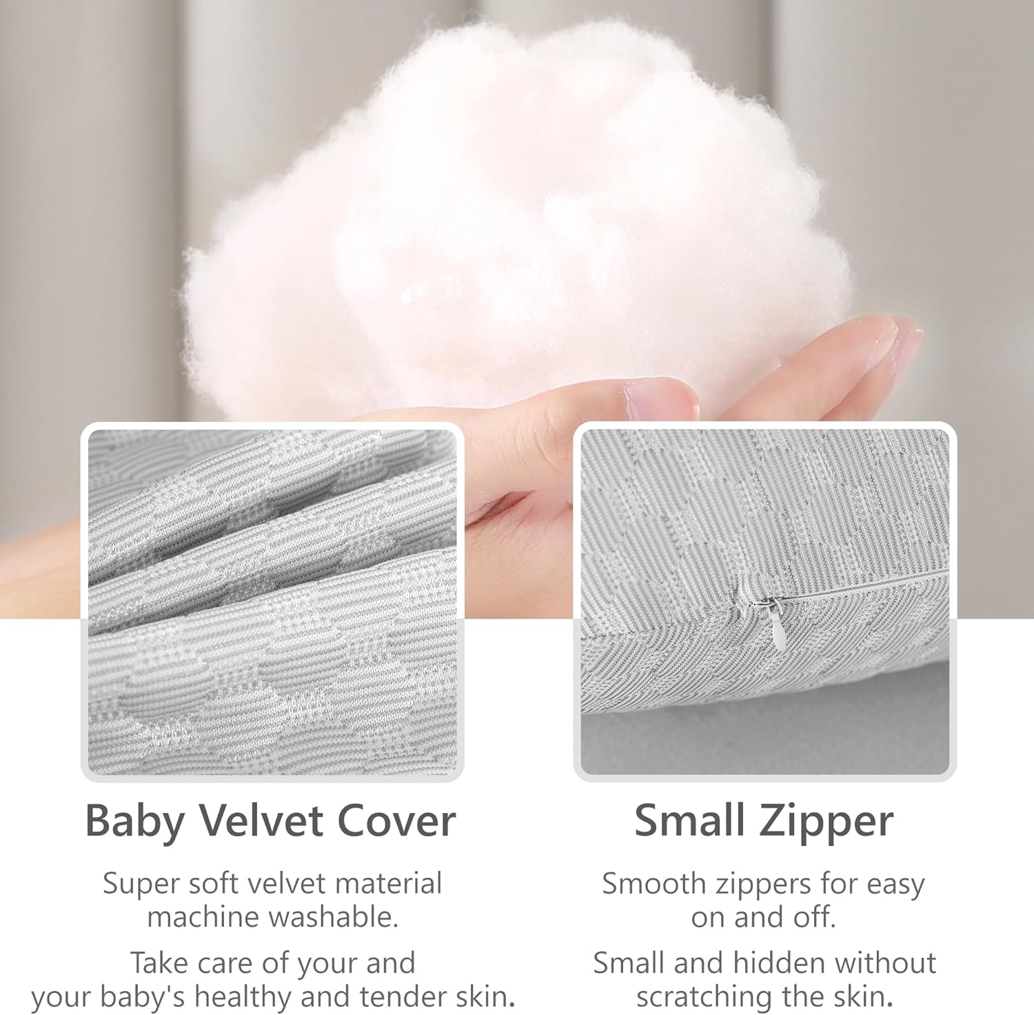 Pregnancy Pillow for Sleeping, Maternity Pillow for Pregnant Women, Pregnancy Body Pillow Support Back,HIPS, Legs, Belly,Detachable and Adjustable Cooling Pillow Cover(Grey)