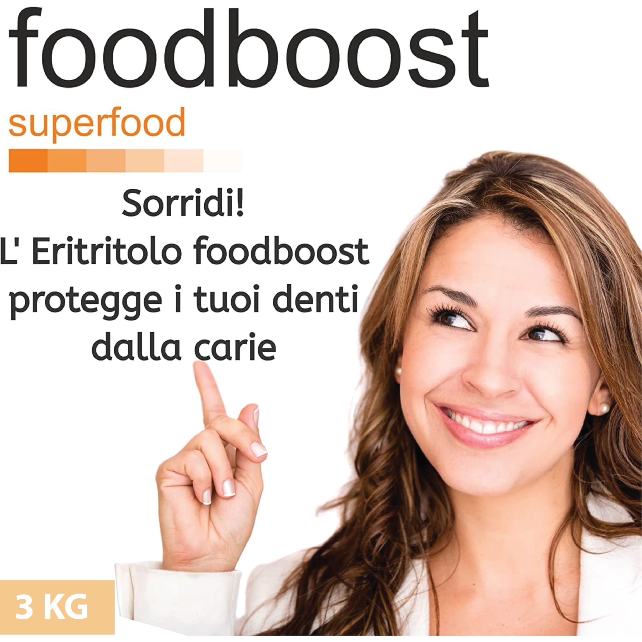 Eritritolo 3Kg foodboost, sostituto dello zucchero, 0kcal - 100% Puro, stesso potere dolcificante dello zucchero da cucina, adatto per diabetici e diete ipocaloriche o bilanciate - 3kg BULK