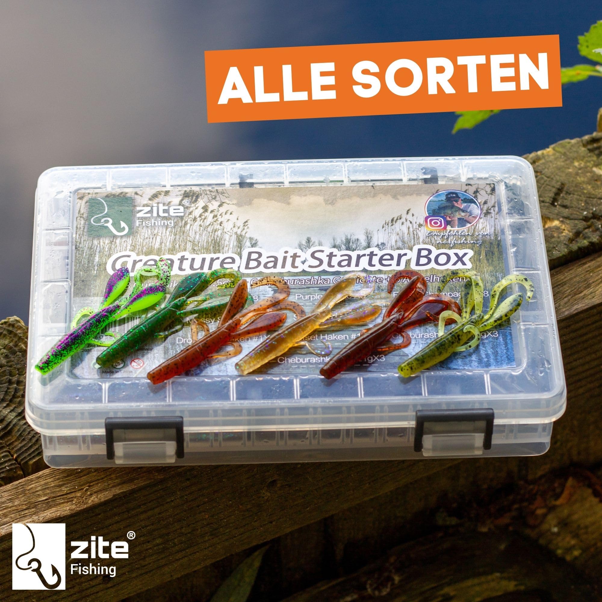Zite Fishing Inzite Craw Starterbox – Ultimatives Creature Bait Set für