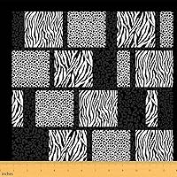 Vista 36 de The Yard - Tela de camuflaje gris, tela de tapicería negra blanca y gris para coser sillas, sofá, tela impermeable abstracta de camuflaje militar