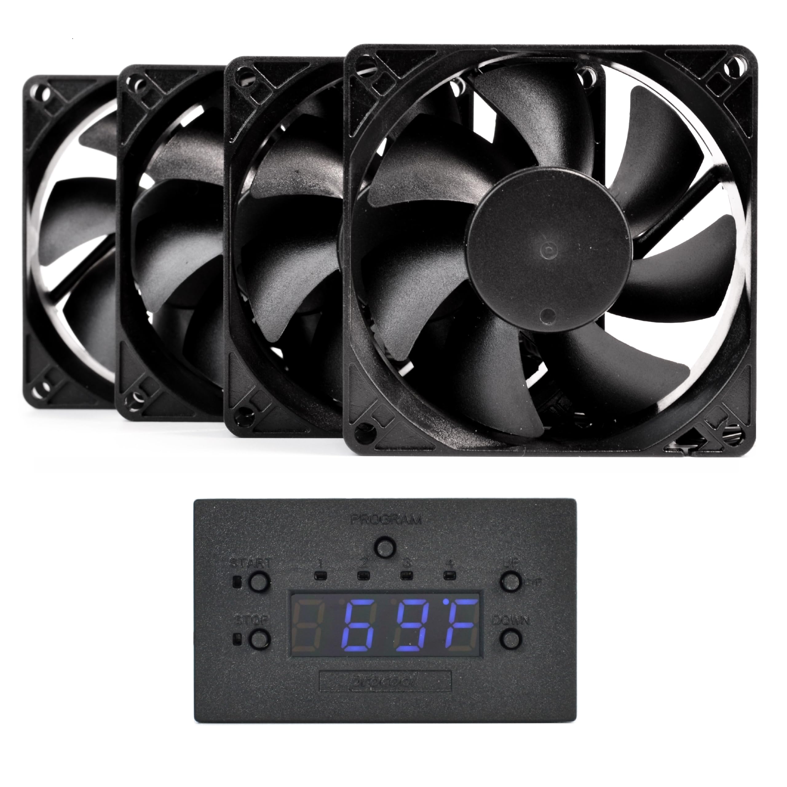 PROCOOL AVP-480T Silent AV Cabinet Cooling Fan System/Temperature Control with Auto Speed Control Fans//Home Entertainment AV Cooling/DIY Fan