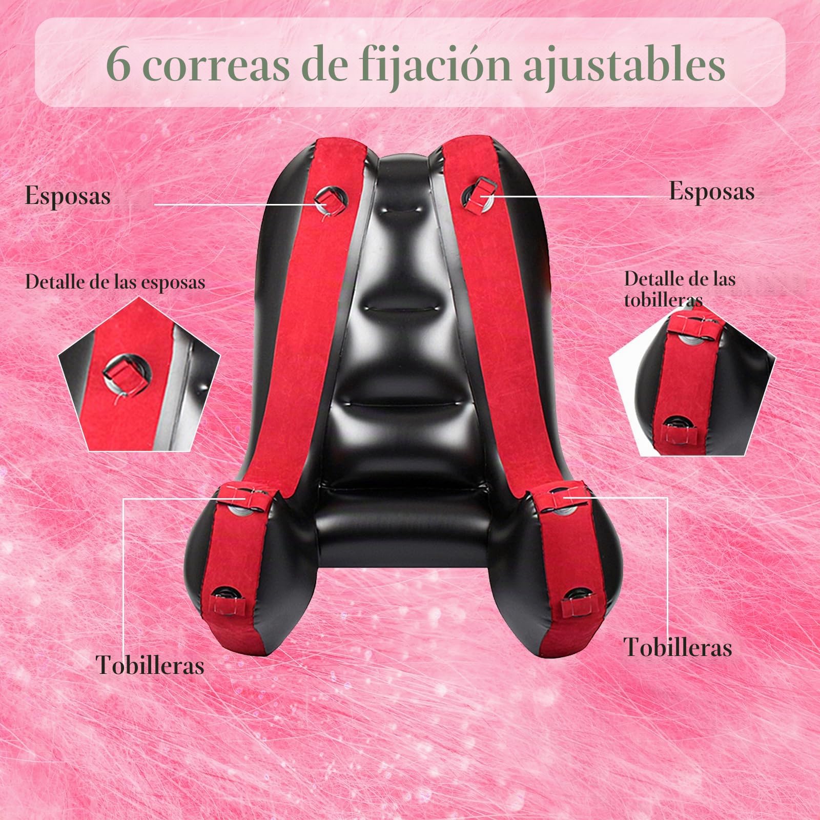 Sofá sexual almohada de muebles sexuales BDSM juguetes sexuales cojín inflable para parejas soporte de posición sexual rampas multifuncionales