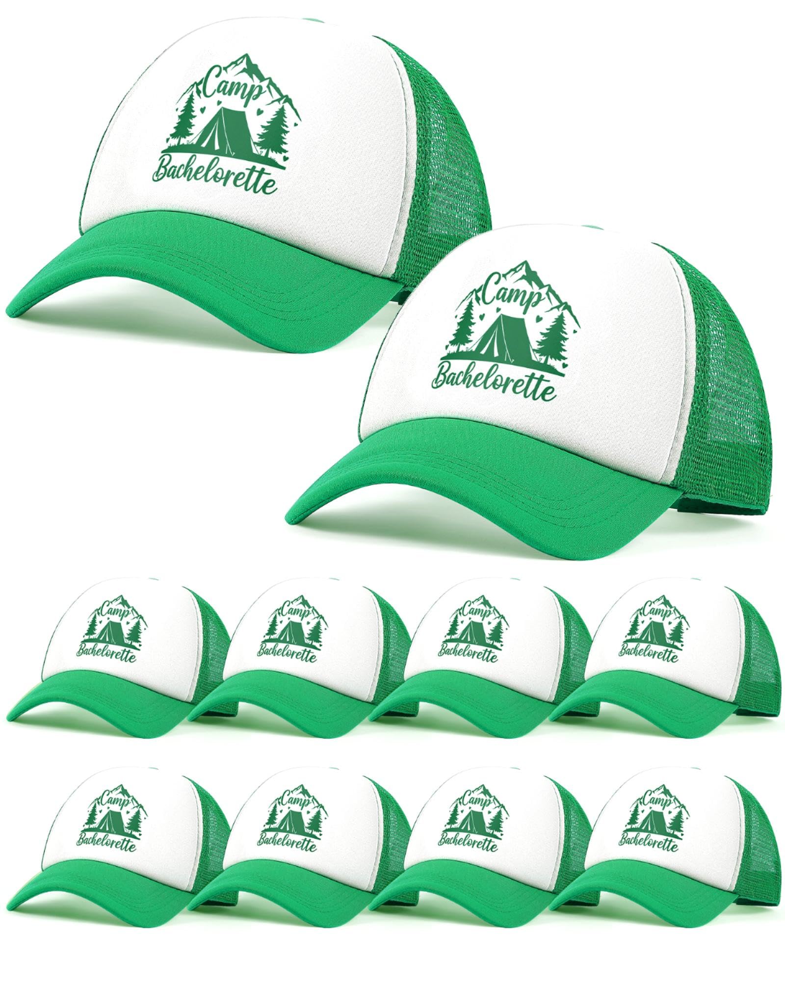 Jecery 10 Pcs Trucker Hat for Women, Bach Party Mesh Baseball Cap for Bridal Shower Wedding Bach Party Favors