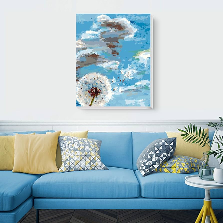 Amazon.co.jp: テクスチャオブドリームス タンポポ抽象 16x20