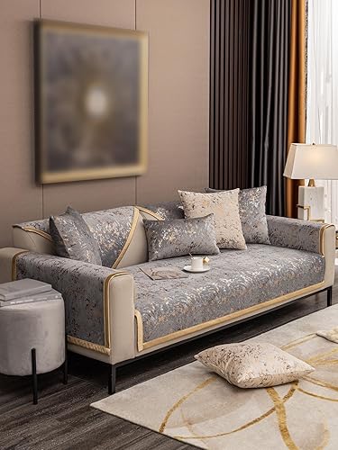 Miniatura 3 de QWINEE Funda de sofá jacquard decorativa para sofá, toalla de asiento, funda de cojín lavable, protector de muebles para niños, perros y mascotas,