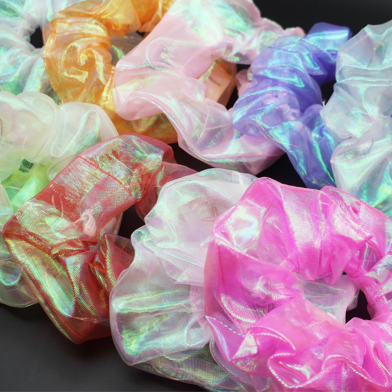 40 coleteros LED, coleteros iluminados para el cabello, lazos para el cabello que brillan en la oscuridad con 3 modos de luz, accesorios para el cabello de neón para mujeres y niñas, bandas de pelo