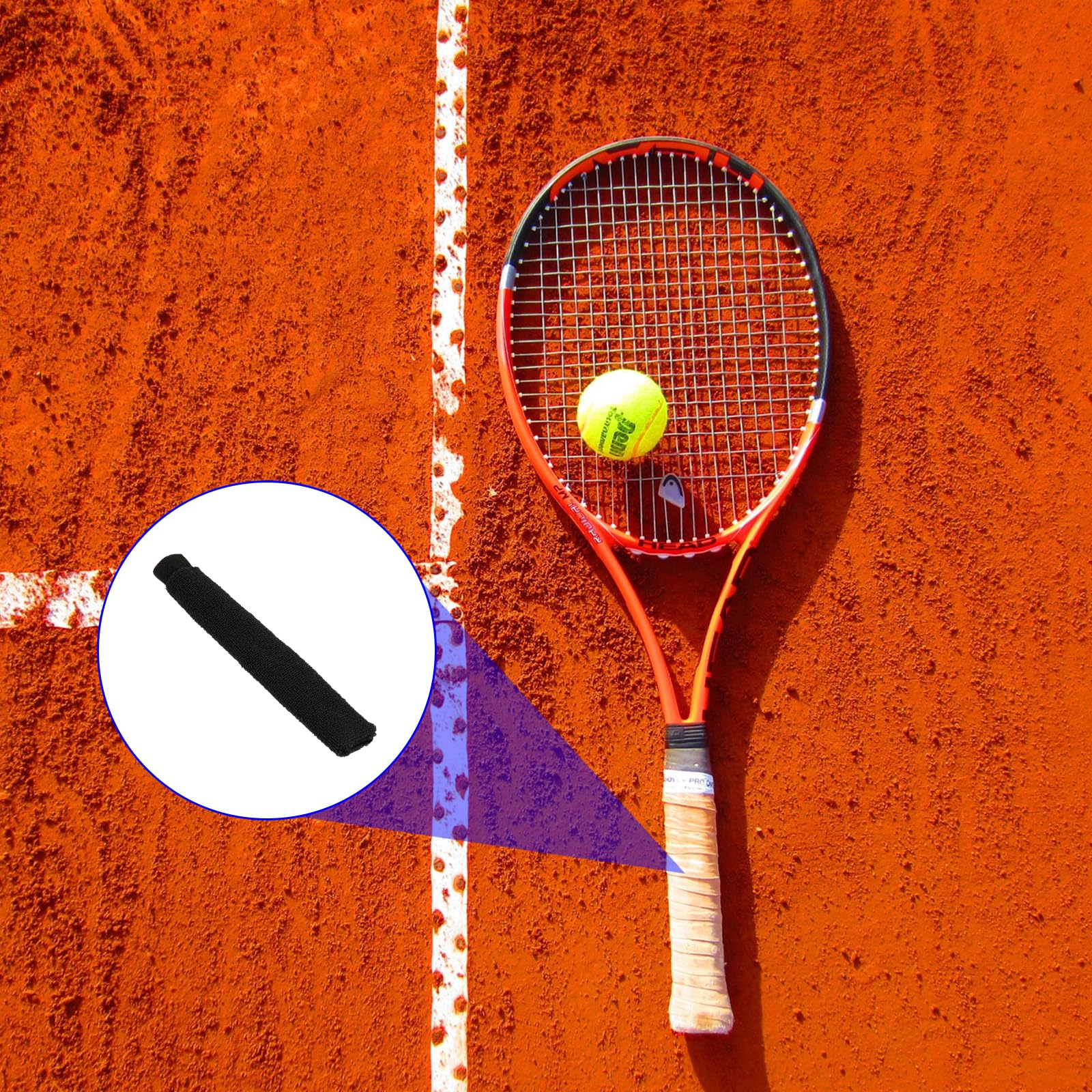 Unique Tennis Racquet Over Grip Gauze Tape-Black-1