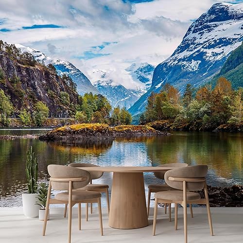 Miniatura 3 de wall26 Hermoso paisaje natural de Noruega, papel pintado autoadhesivo, grande, 100 x 144 pulgadas