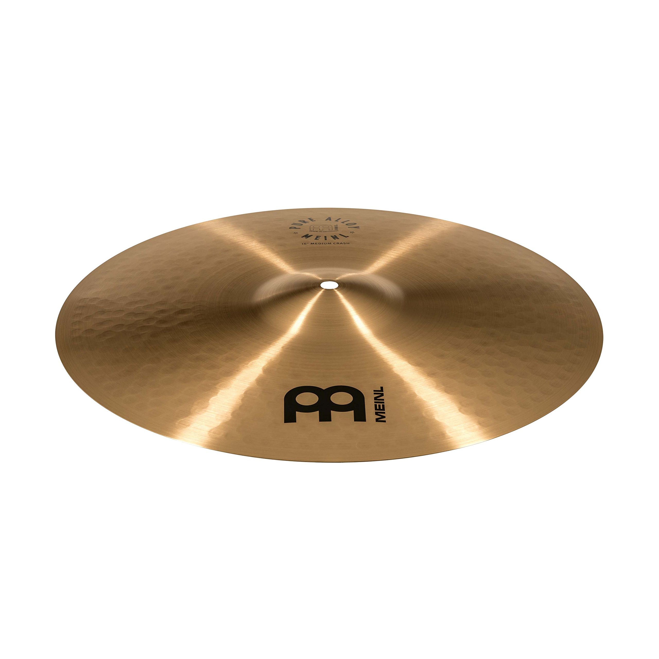 Meinl Cymbals Pure Alloy Piatto Crash Medium 16 pollici (40,64cm) per Batteria - Bronzo puro in Lega, Finitura Tradizionale (PA16MC)