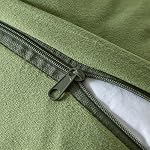 MANDIOO 2 Pièces 16x16 Couvre-oreillers en tissu de couleur vert olive Couvres d'oreillers décoratifs de sherpa Couvrez-oreiller épais Fuzzy Fleece Coques de coussin pour Canapé Couch Chambre à coucher