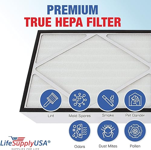 Miniatura 4 de LifeSupplyUSA - Filtro de repuesto para filtro de aire HEPA 04913 compatible con filtros de aire de alta eficiencia Hamilton Beach 04162, 04163 y
