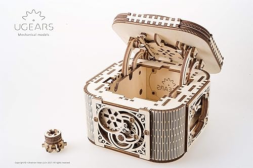 Miniatura 4 de Caja de tesoro rompecabezas de madera 3D juego para adultos para armar tú mismo de UGears
