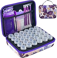 Vista 23 de Contenedores de almacenamiento para pintura con diamantes, Caja de almacenamiento de 60 ranuras para accesorios y herramientas de arte con diamantes