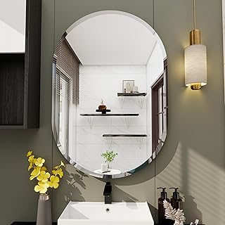 Frameless Beveled Bathroom Mirror