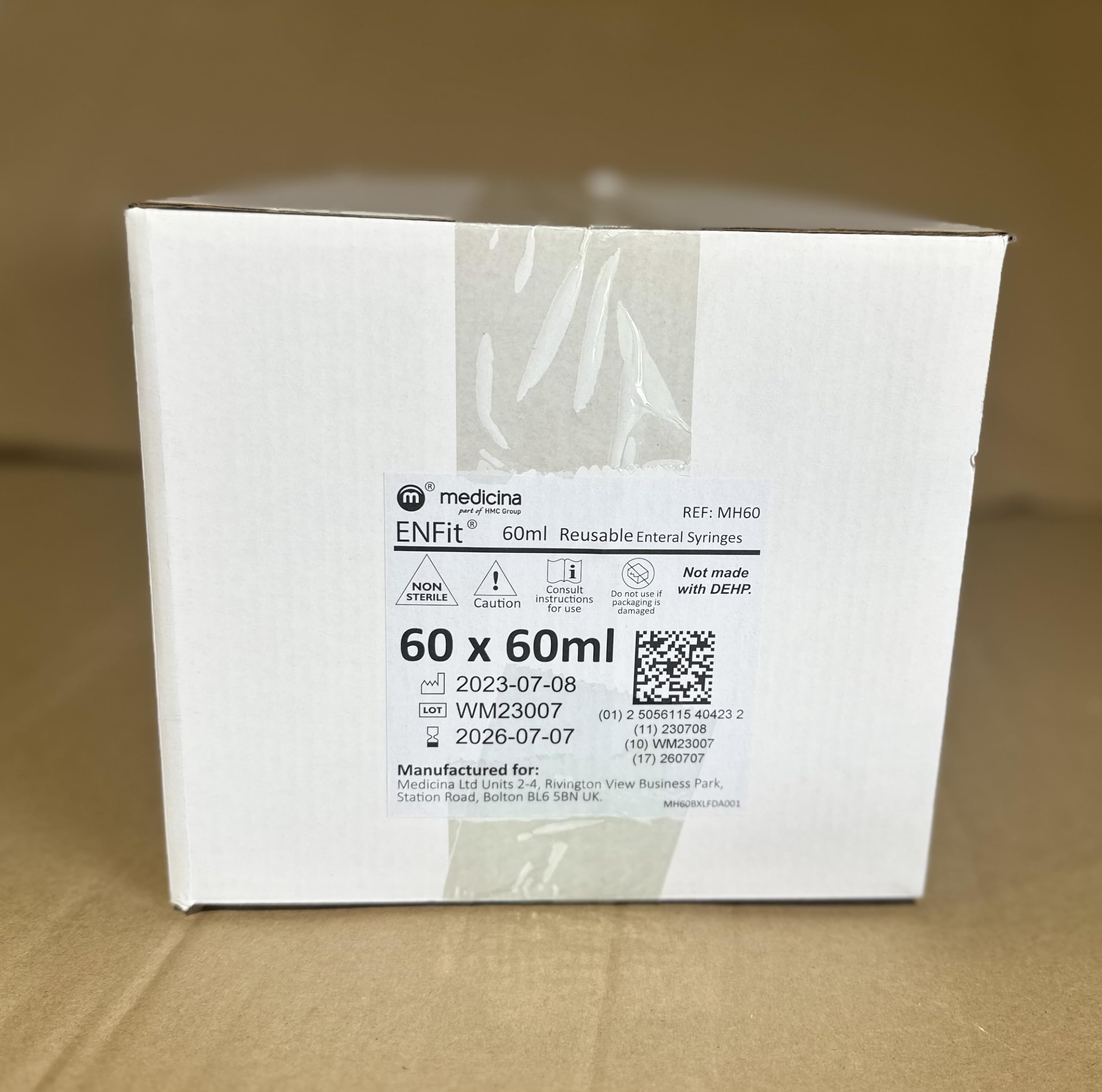 ENFit Reusable Sterile Syringe w/O-ring-60ml