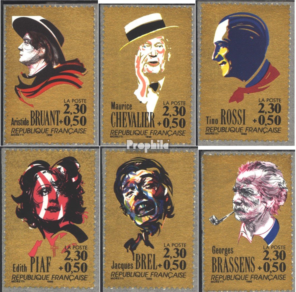 France 1990 - Timbres Chanson Chanteur - Bloc Complet MNH - Collection Prophila