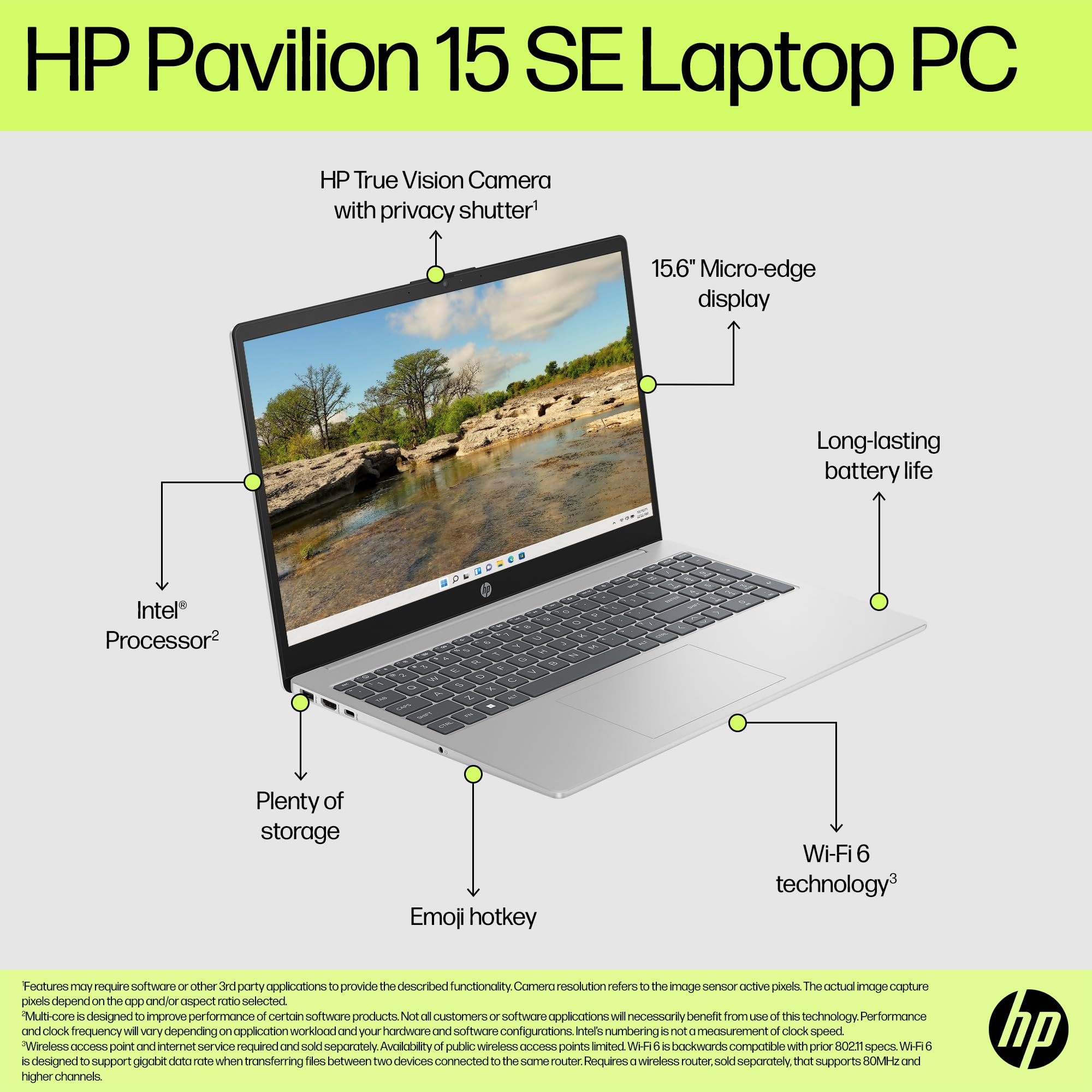 HP 15.6" Laptop | Intel Core i5 i5-1334U Processor | 16 GB RAM | 512 GB SSD | Intel Iris Xᵉ Graphics | FHD Display | Up to 9.75 hrs battery | Windows 11 | Dual Speakers | Natural Silver | 15-fd0072sa — view 3