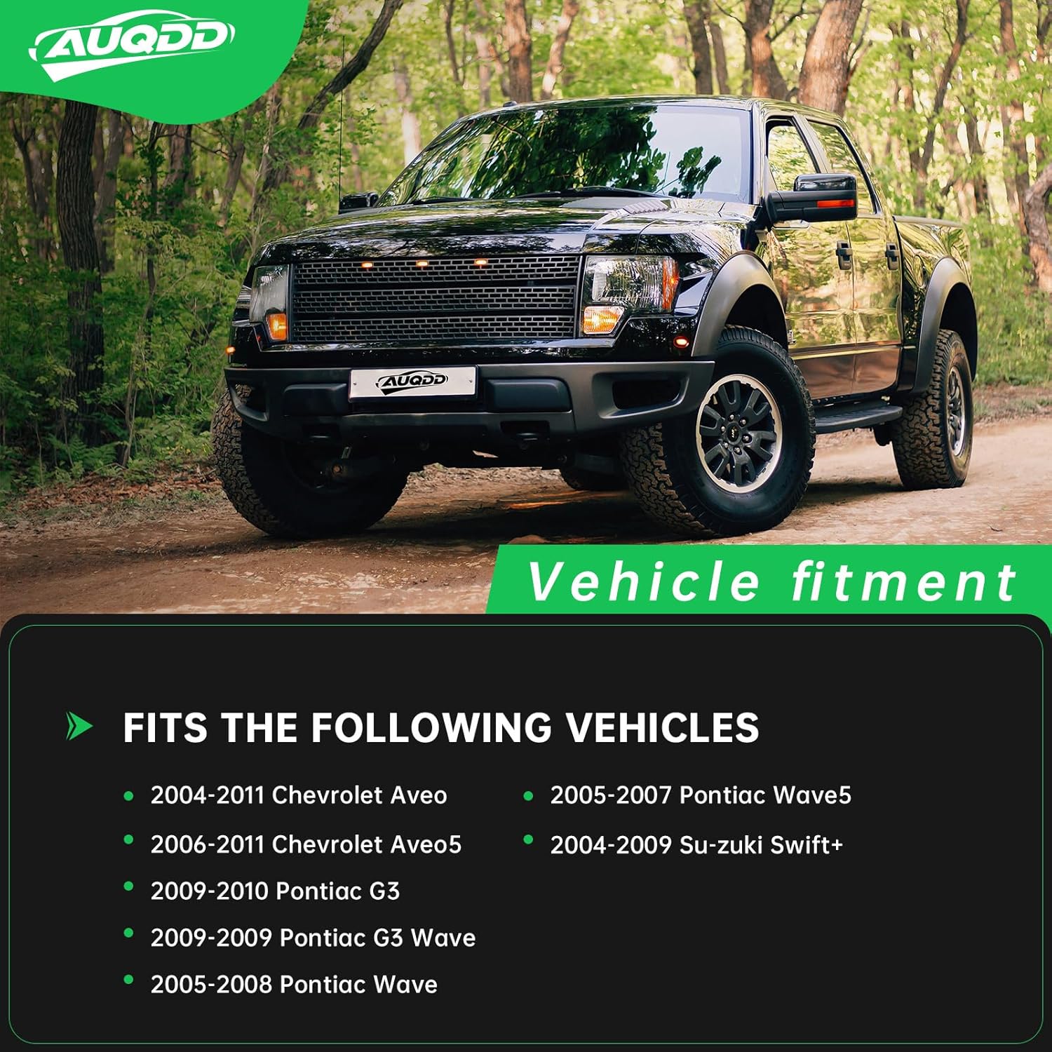 AUQDD 10Pcs Front End Kit Fit For 2004-2011 Chevy Aveo Aveo5,05-08 Po-ntiac Wave Wave5, 2 Lower Control Arm w/Ball Joint 2 Sway Bar Link 4 Outer Inner Tie Rod End (# K620164 K80502 EV800577 ES800033)