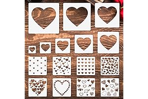 16Pcs Valentine Stencil Pack for Crafting Magic