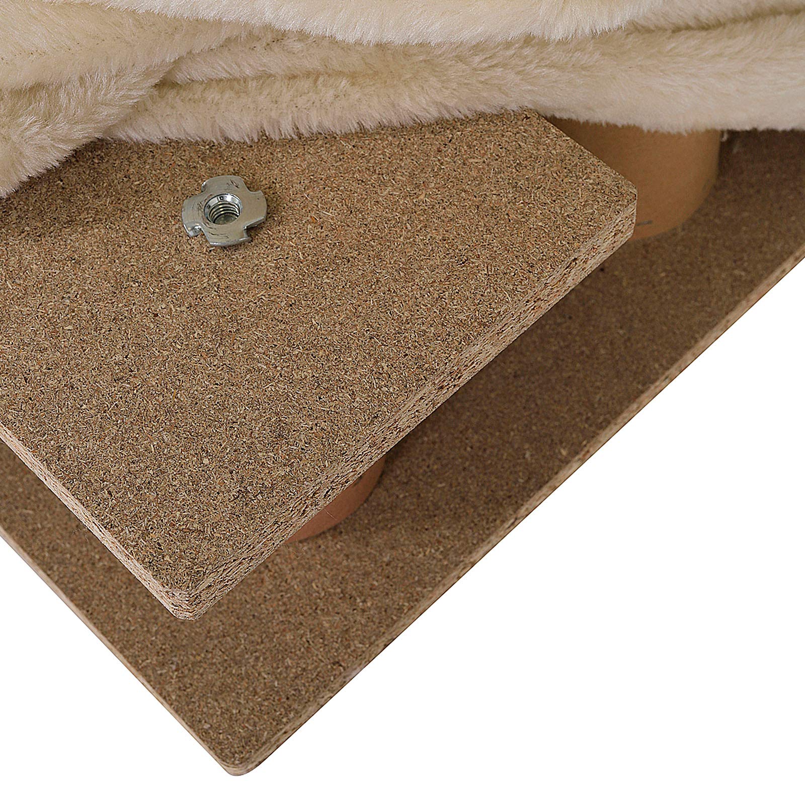 lionto Escalera para mascotas, Escalera para gatos, Escalera para perros, 46 x 36 x 34 cm, Beige