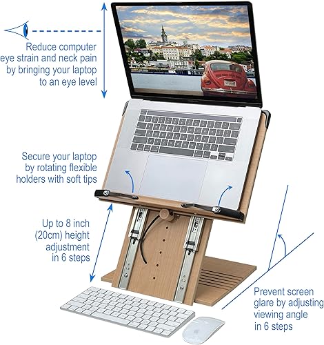 Miniatura 3 de BS2500PRO XL - Soporte para libros de texto universitarios grandes y gruesos de 15.4 x 10.5 pulgadas, altura ajustable, plegable, para lectura,