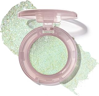 Sombra de ojos verde claro con purpurina para...