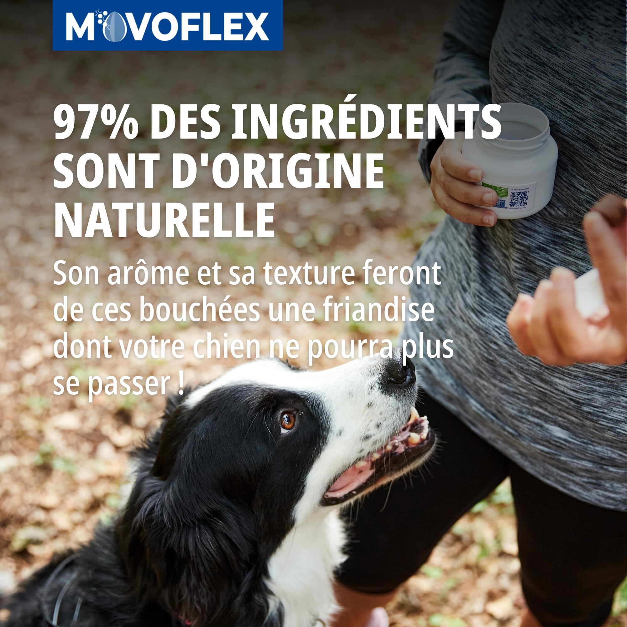 Movoflex Soft Chews | 30 pezzi | Per cani di oltre 35 kg | Alimento complementare per la salute delle articolazioni | Per mantenere le strutture articolari | Con acido ialuronico