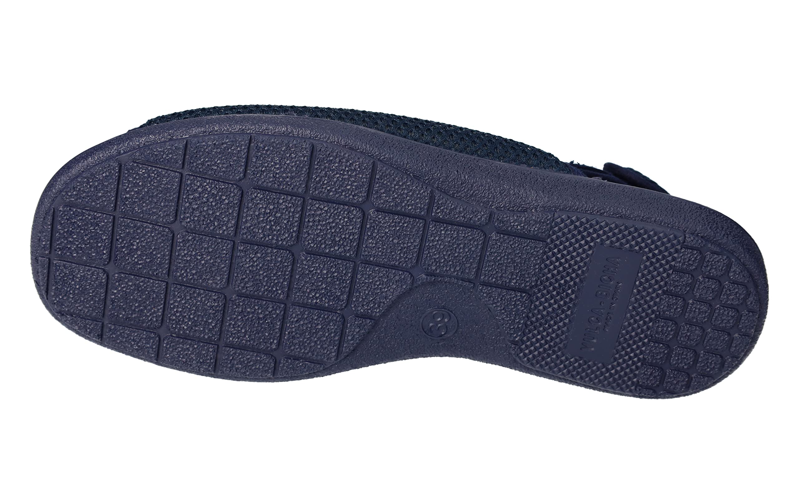 VULCA-BICHA 476 Chinelas Zapatillas Anchas Ajustables Azul Marino, Hechas en España Hombre Zapatillas CASA