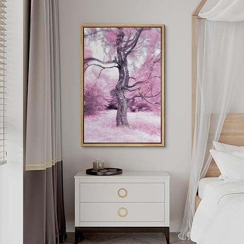 Vista 64 de SIGNFORD Lienzo enmarcado para pared, tren de montaña de otoño, vías de ferrocarril, naturaleza, desierto, fotografía, realismo, paisaje decorativo