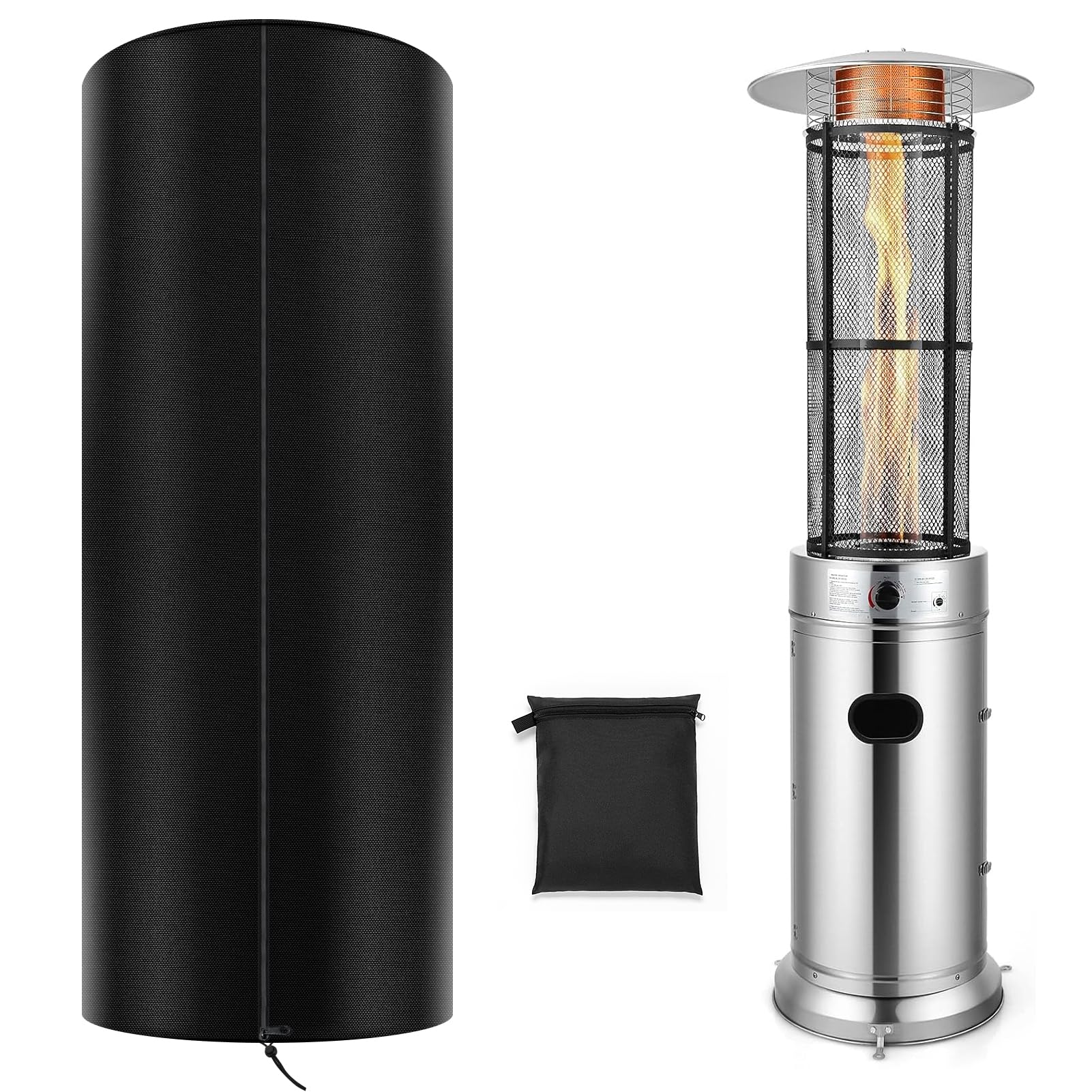 Tower Patio Heater Covers, Heavy-duty and Weather-resistant Oxford Fabric, Waterproof, Dust-proof, Snow-proof, Windproof, with Zipper and Storage Bag-image-25