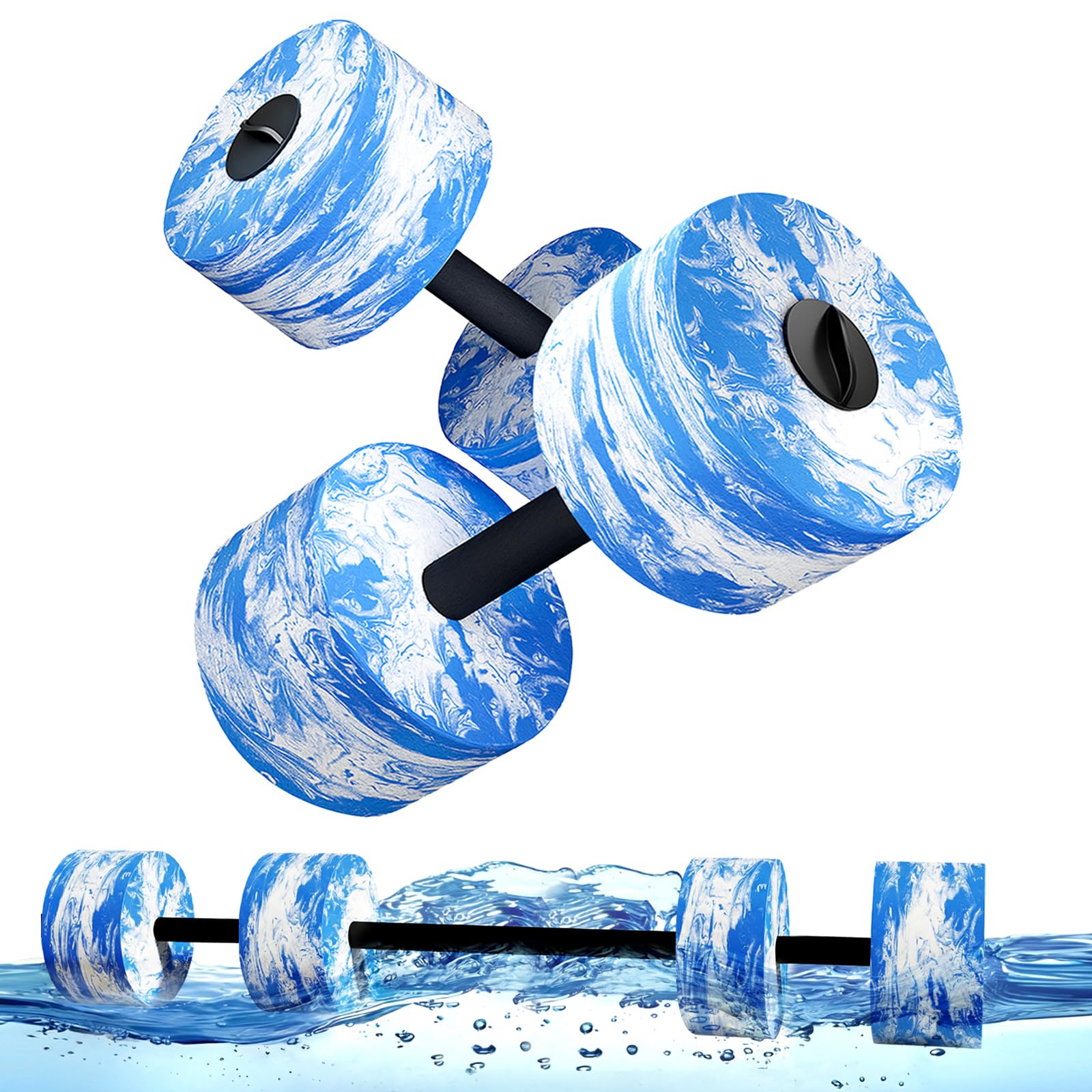 HAPBEAR 3-in-1 Aquatic Exercise Dumbbells