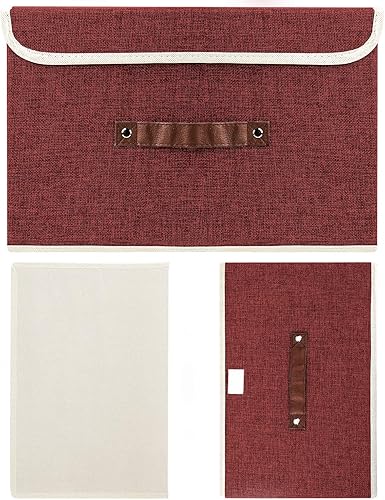 Miniatura 52 de TYEERS Cajas de almacenamiento plegables, contenedores de almacenamiento de tela lavable con tapas, 14.9 x 9.8 x 9.8 pulgadas, paquete de 2, gris