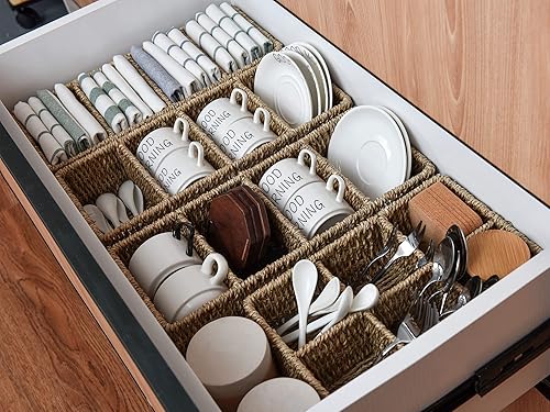 Miniatura 3 de StorageWorks Cestas de almacenamiento tejidas de hierba marina