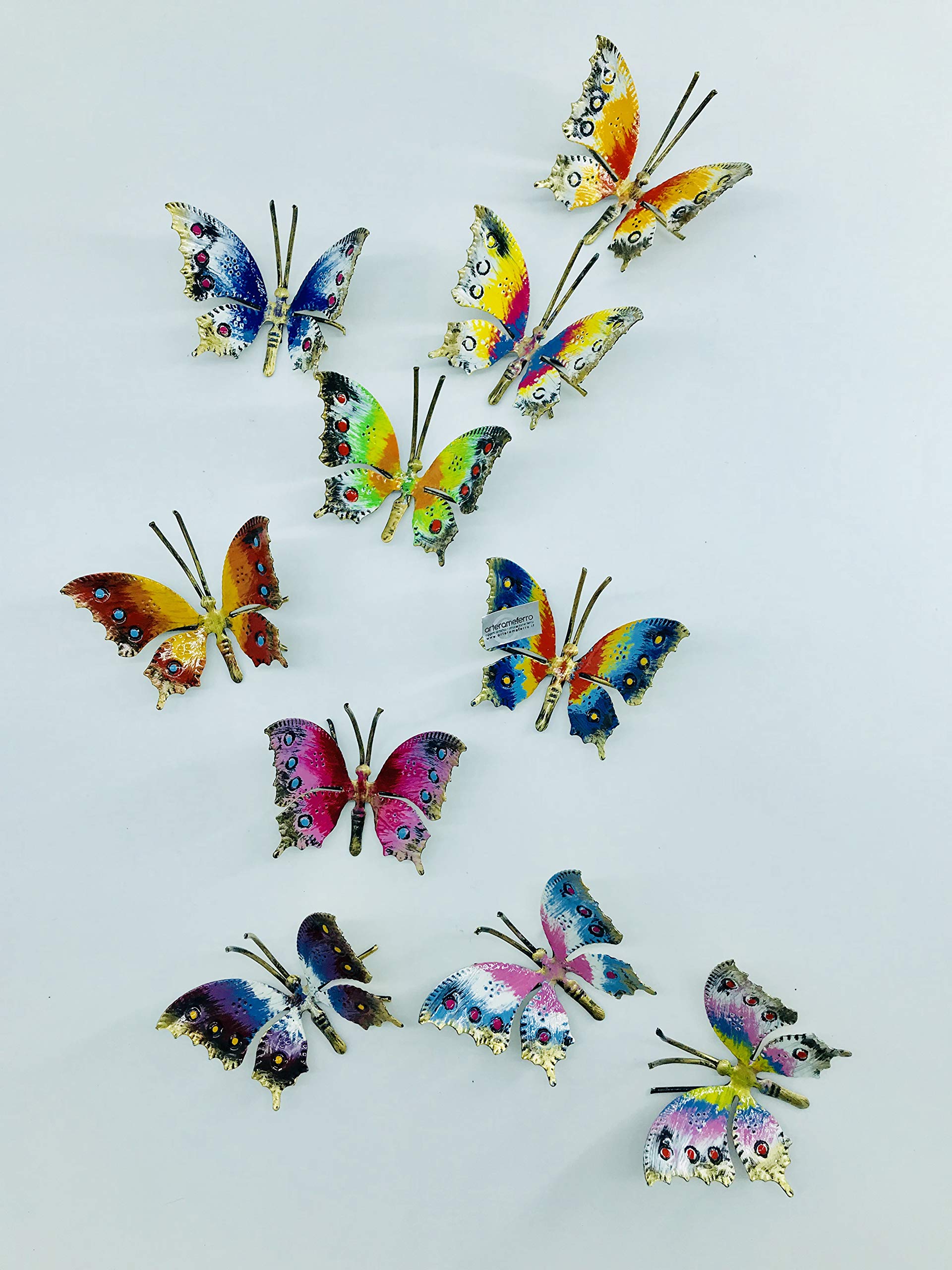 POPETPOP Decorazione Parete A Farfalla In Ferro - Arte Da Esterno/Interno, Realistica, Per Giardino E Casa