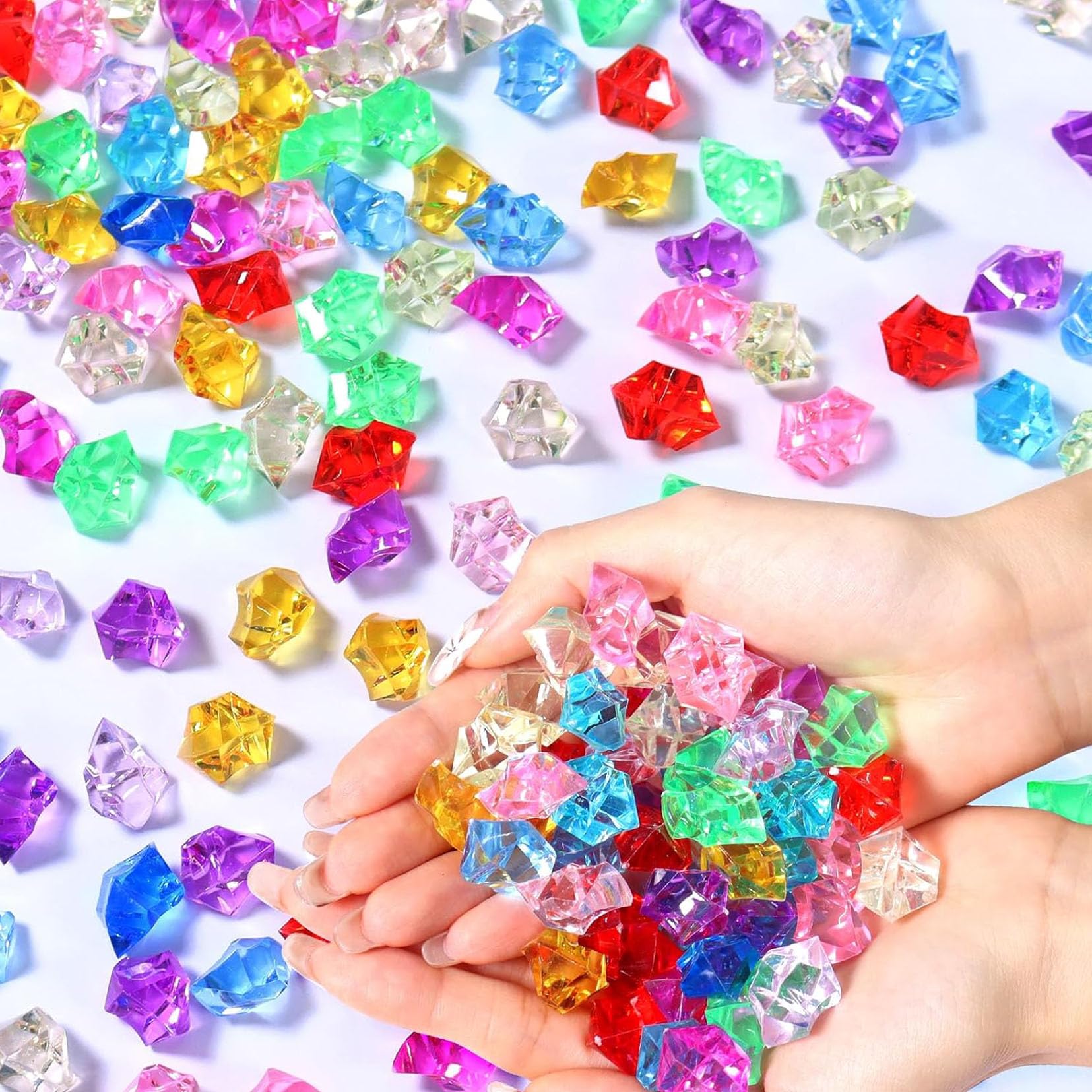 Amazon | Tibemi 宝石すくい アクリル宝石 500g 約270個 22×17mm