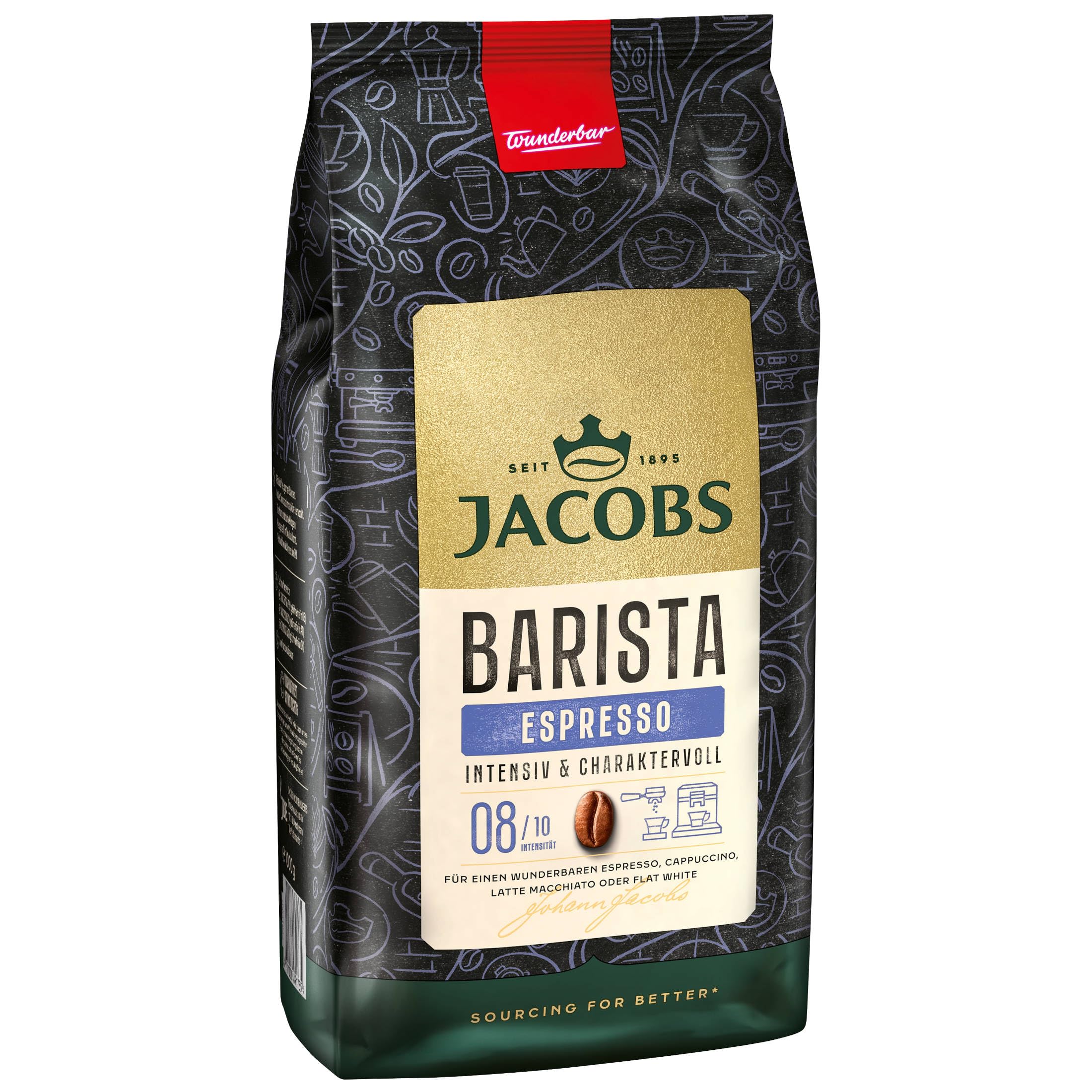 Jacobs Barista Editions Espresso, Kaffee Ganze Bohne, 4 x 1 kg