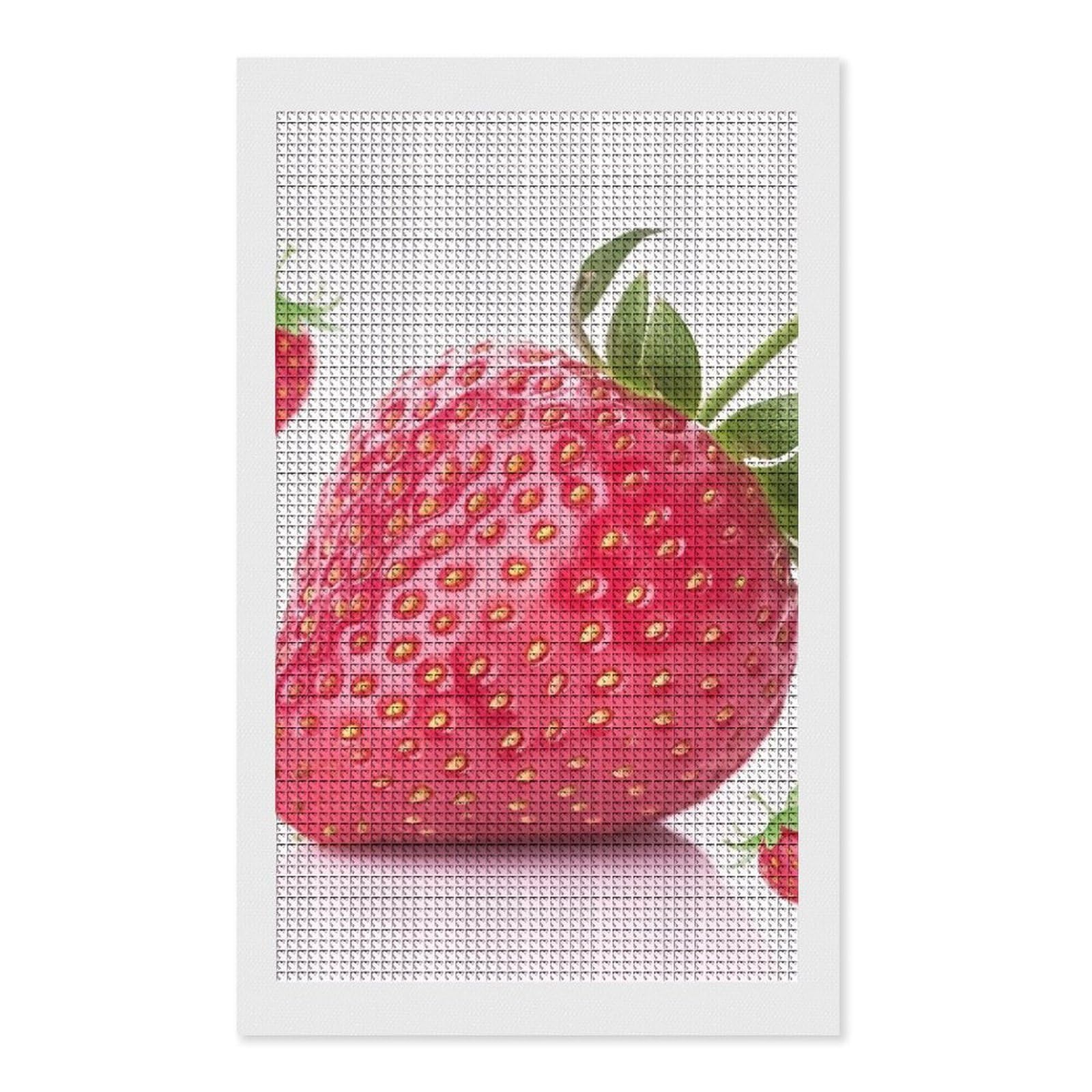 Strawberry Diamond Art Kits for Adults, DIY 5D Diamonds Painting Kits for Beginner, Round Full Drill Diamond Dots Painting, 12"x20" Diamonds Pictures Gem Art and Crafts Wall Decor
