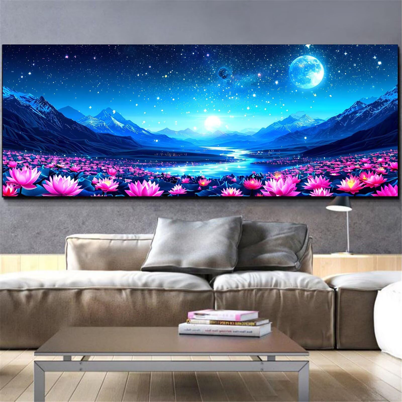 Diamond painting lune 50x150cm par Mefooge grand format - 8