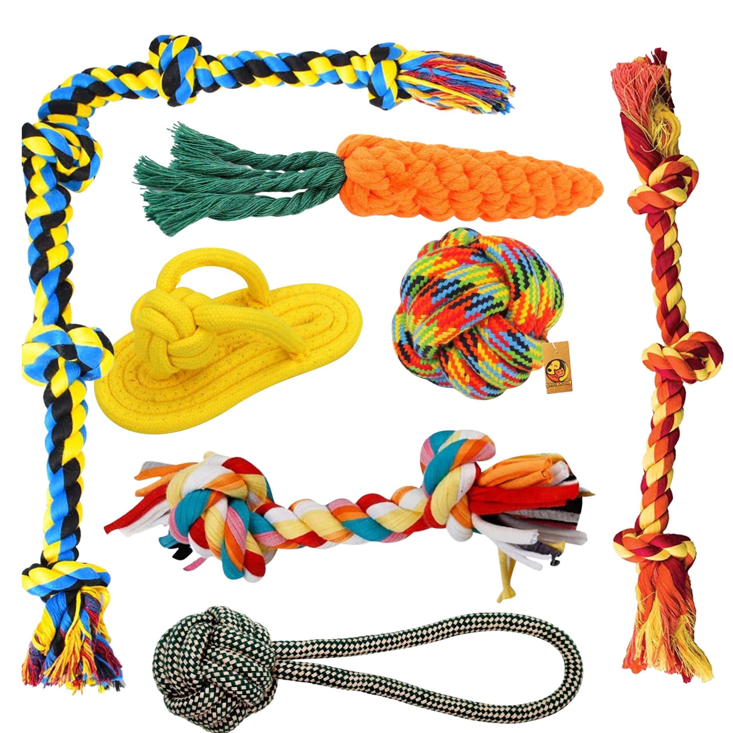 Foodie Puppies Durable Cotton Rope Chew Toy (7 in 1 Combo) | Chewing, Playing, Teething and Training for Small to Medium Size Dogs and Puppies (Color May Vary) (B0B3F1NV84) Amazon Price History, Amazon Price Tracker