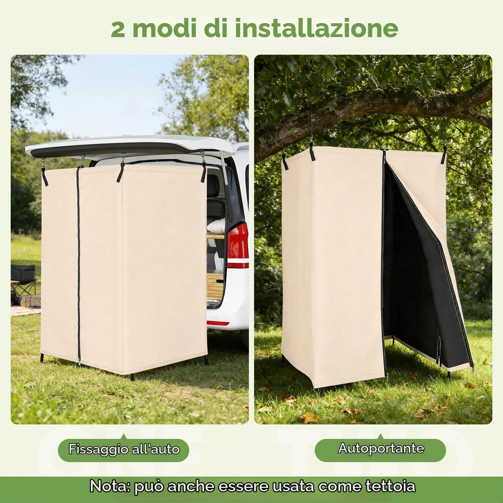 Tenda da Doccia per Portellone Posteriore per Auto, Spogliatoio da Esterno, Tenda per la Privacy sospesa 210D, Tenda per la Privacy Portatile, Adatta per Campeggio, Spiaggia, Viaggi