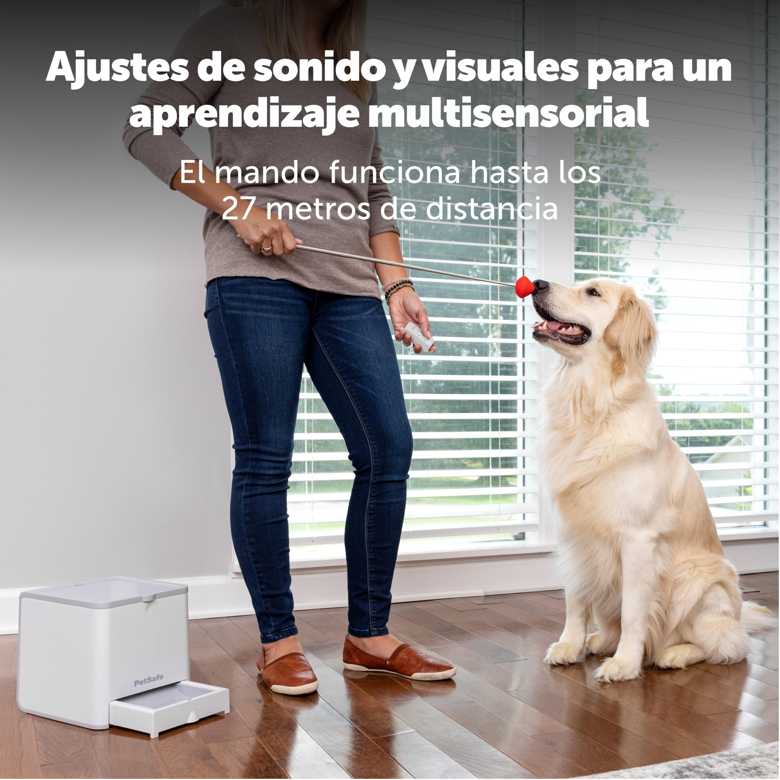 PetSafe Teach & Treat – Adiestrador con Mando de Recompensa, Dispositivo de Entrenamiento de Recompensas, Entrenamiento con Control Remoto, Refuerzo Positivo para Perros, Dispensador de Prem