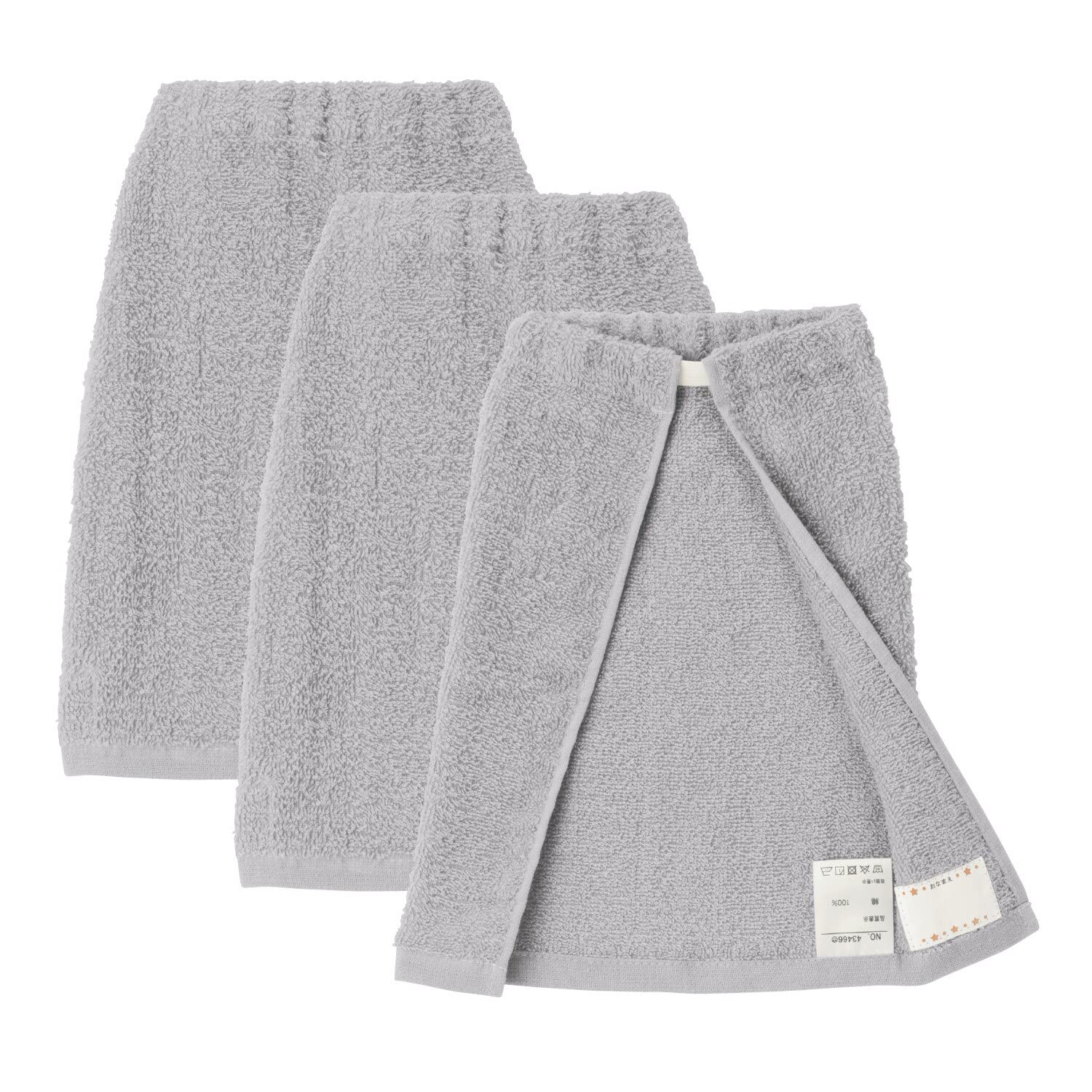 Amazon.co.jp: [ベルメゾン] タオルエプロン セット 3枚 同色 食事用  