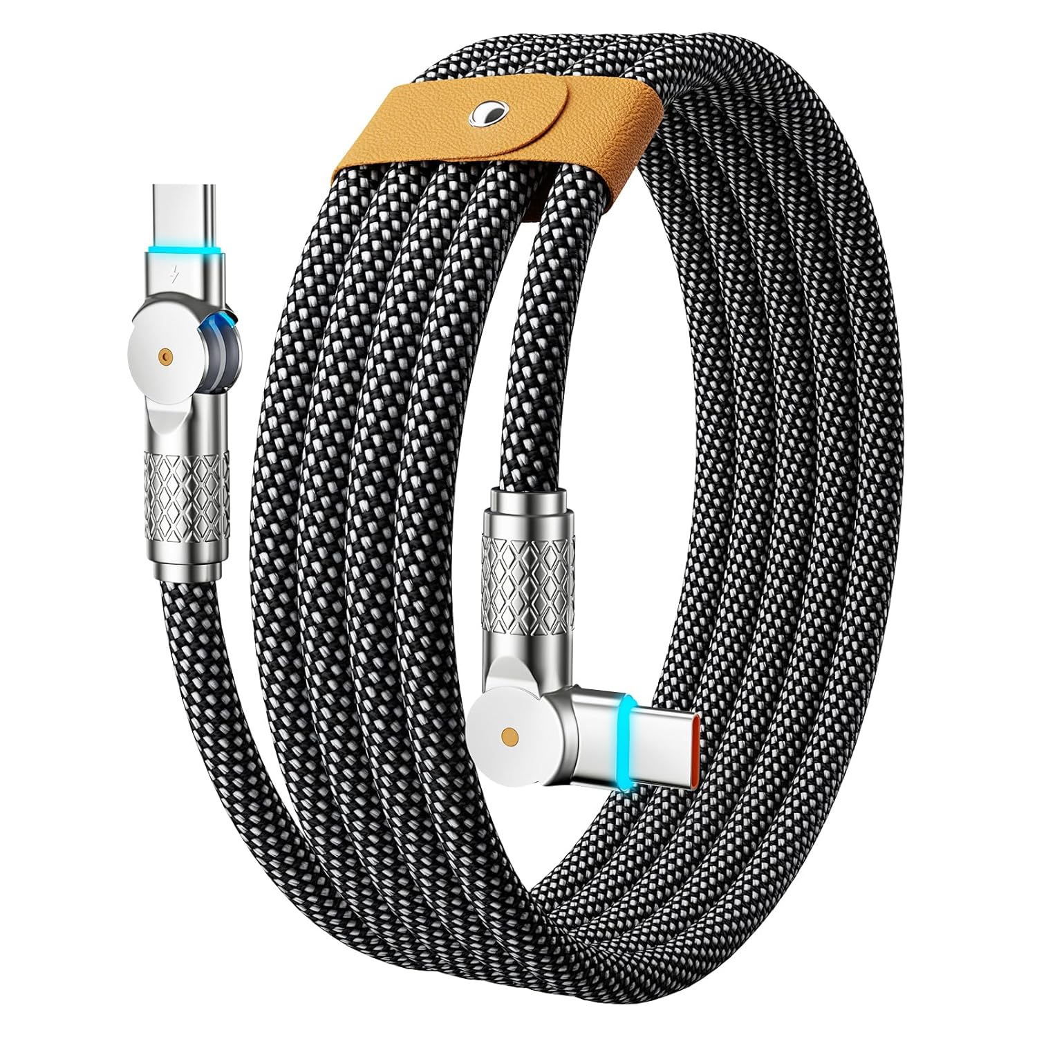 240W USB C to USB C Cable 10FT,180°Rotation Long USB C Cable Fast Charging, Nylon Braided Type C Charger Cord for iPhone 16/15,MacBook,iPad,Samsung