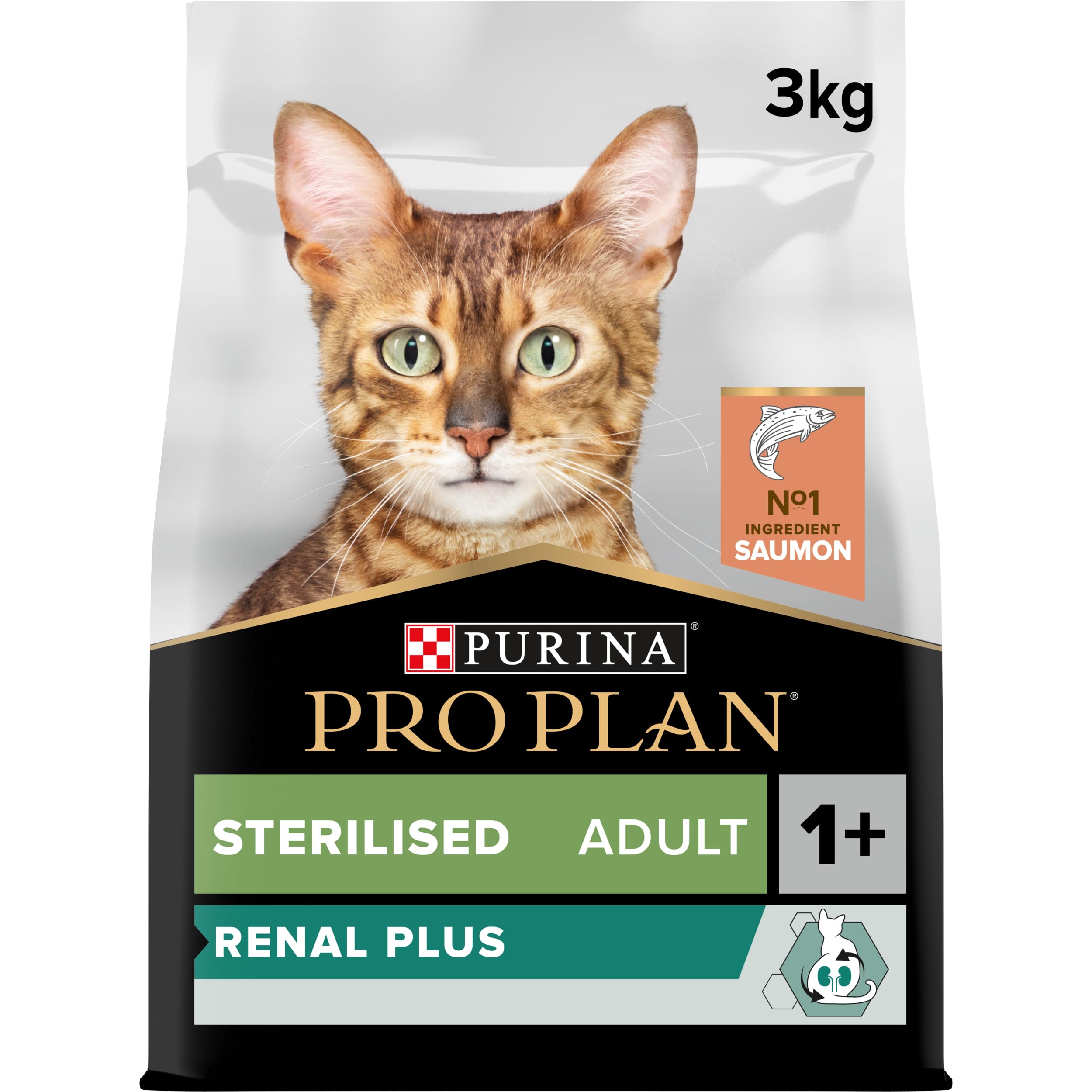 Purina Pro Plan Sterilised Renal Plus Crocchette Gatti Adulti Ricco in Salmone 3kg