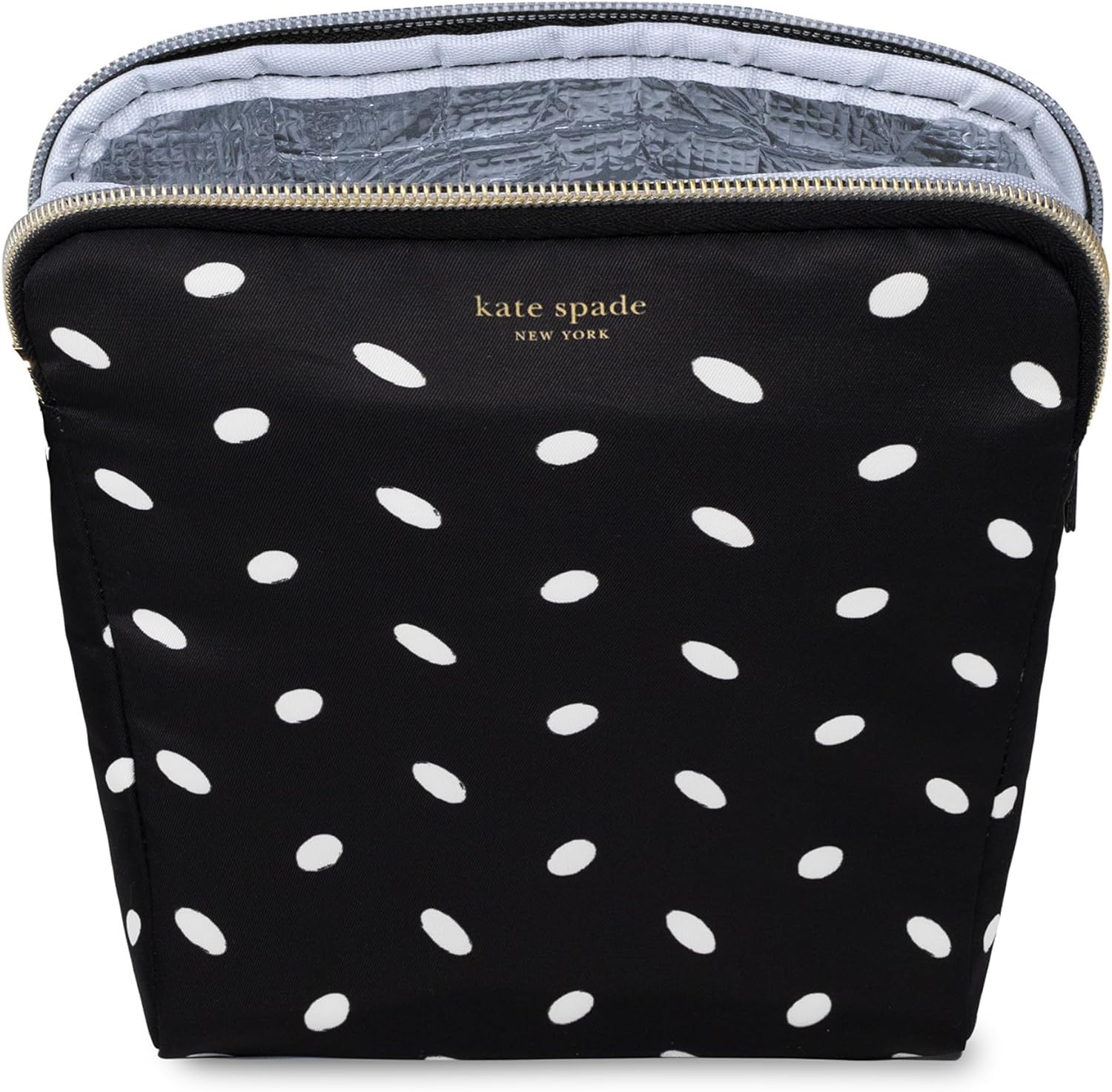 kate spade new york Insulated Snack Bag Keeper with Zipper, Reusable Thermal Sandwich Bag Holders for Lunch Bag (Almond Dot) - Image 6