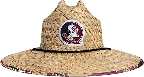 Miniatura 2 de FOCO - Sombrero de paja para hombre, floral, con logotipo de equipo de la NFL, para usar en la playa, para salvavidas
